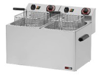 Fritteuse elektrisch doppelt 0,38 kW/l, 8+8 l Tisch 230 V | REDFOX - FE 77