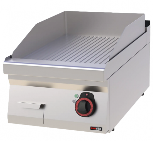 Grillplatte 40x51, elektrisch geriffelt, ohne Unterbau / REDFOX – FTR 70/04E