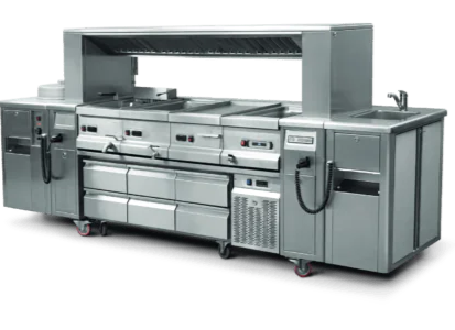 Mobile Kochstation für 4 Geräte